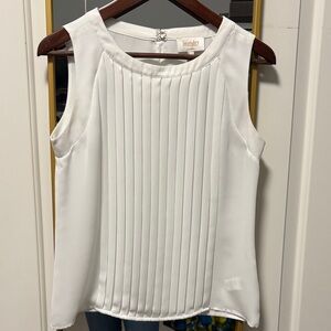 Laundry By Shelli Segal Women's Ivory Pleated Blouse